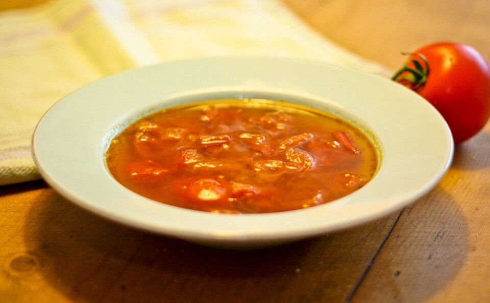 Würzige Tomaten-Grünkernsuppe · Eat this!