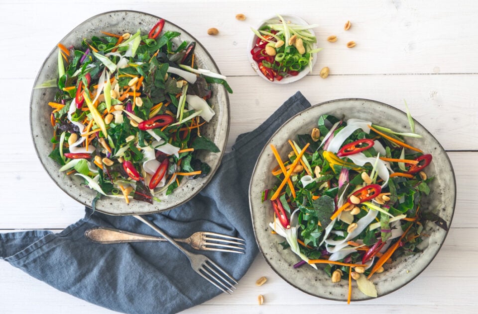 Pad Thai-Salat mit Mangold · Eat this! Foodblog für gesunde vegane Rezepte
