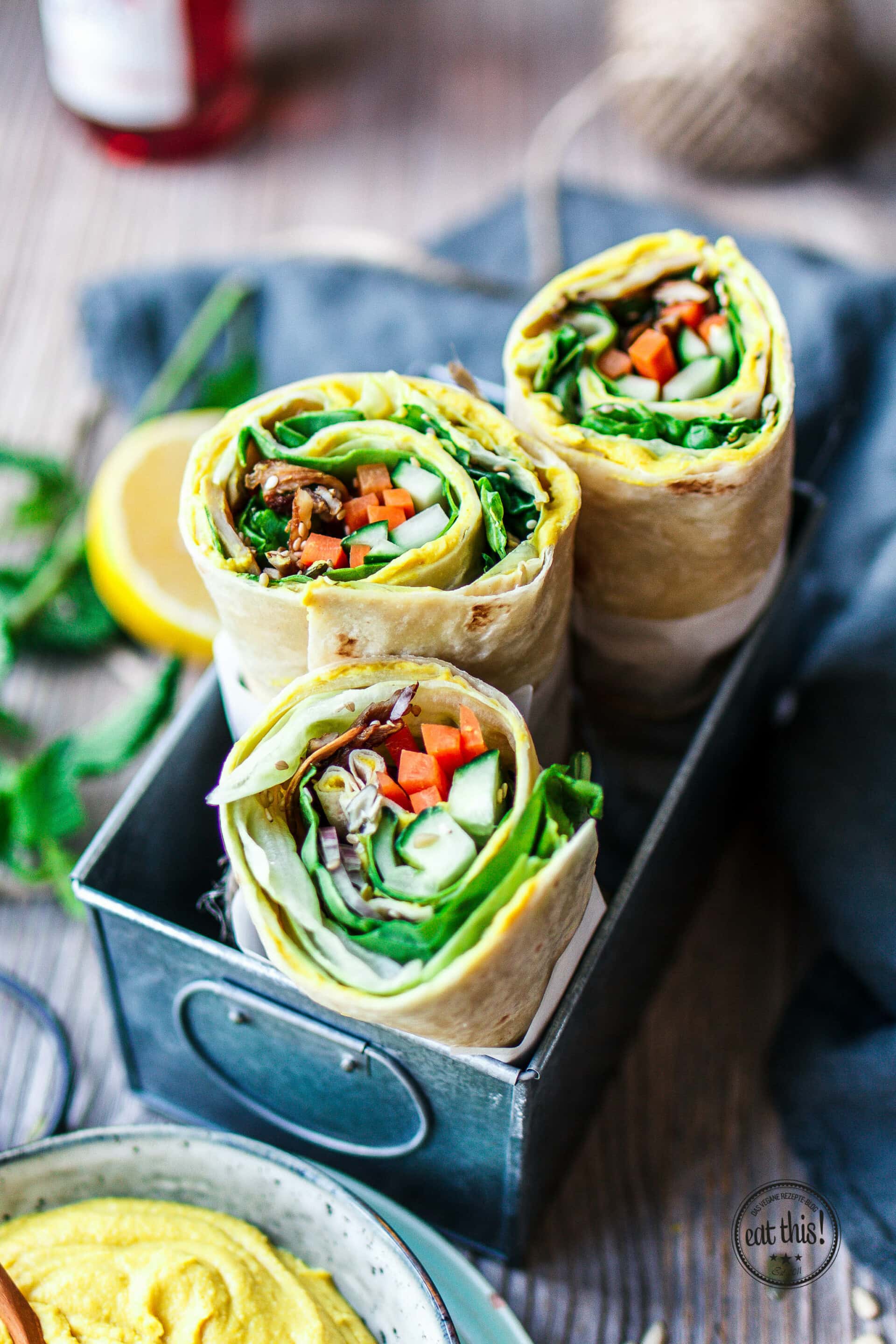 Hummus-Wrap – der perfekte Lunch-Snack! · Eat this! Foodblog • Vegane ...