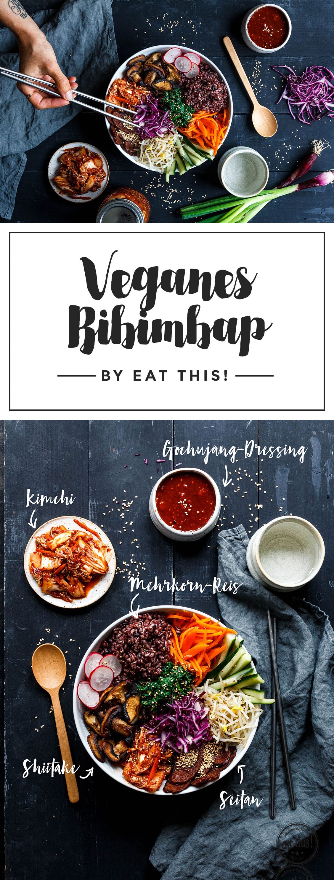 Du kennst Bibimbap noch nicht? Den Vorgänger aller Superfood-Bowls mit leckerem Mehrkorn-Reis, knackigem Gemüse und Kimchi musst du unbeding ausprobieren!