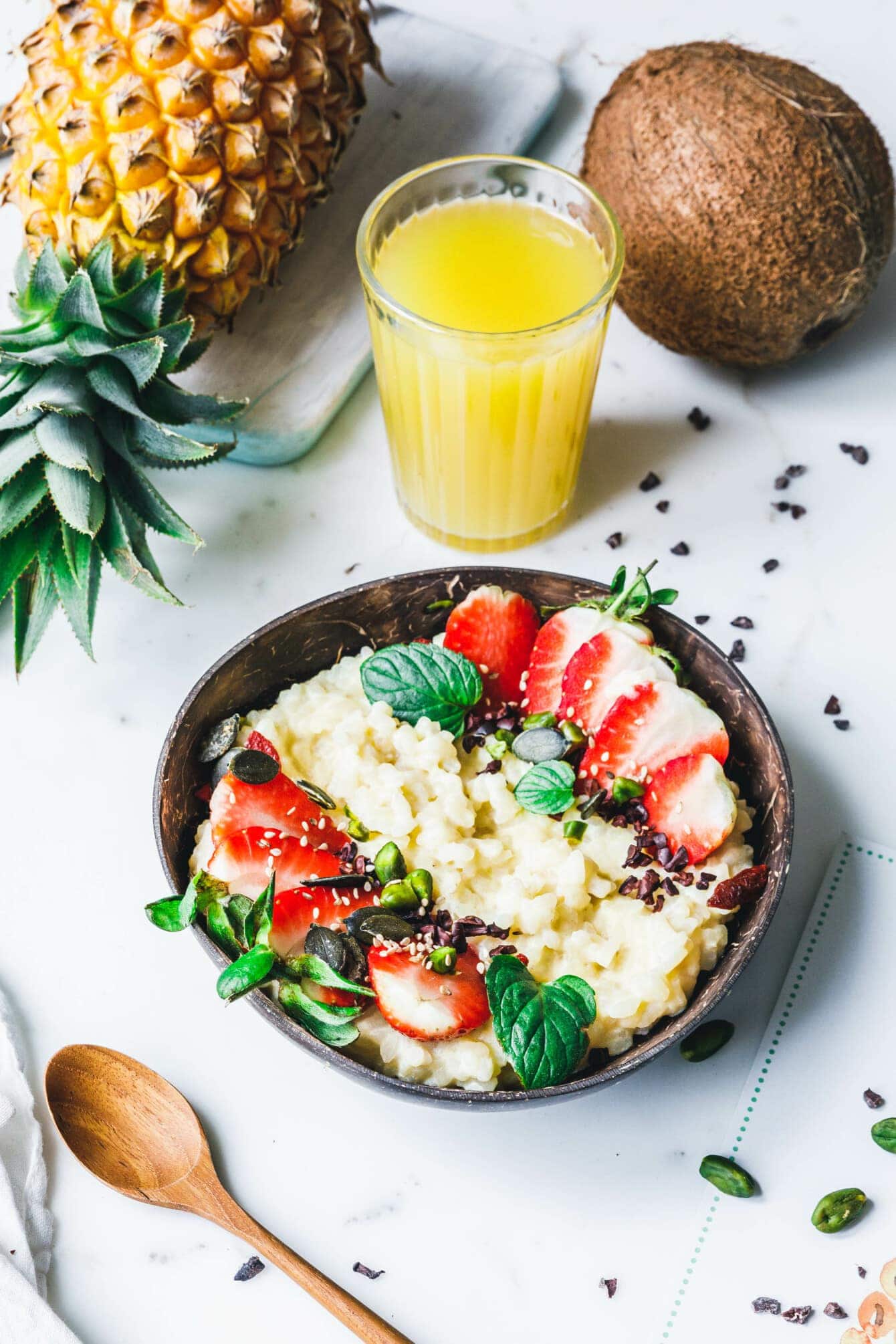 Piña Colada-Milchreis mit Erdbeeren · Eat this! Piña Colada-Milchreis mit Erdbeeren · Eat this!