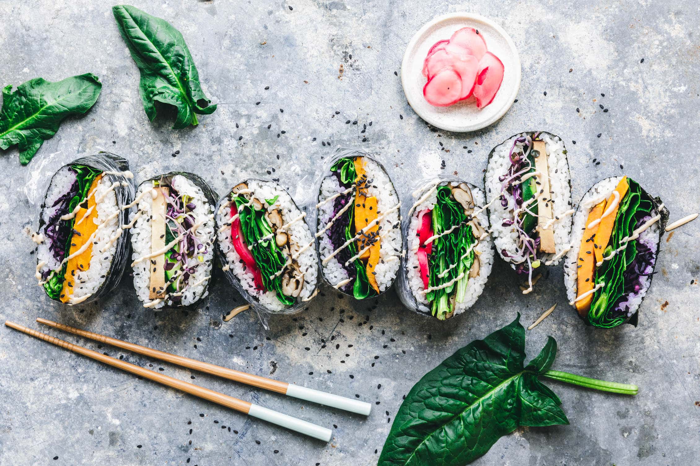Vegane Sushi-Sandwiches - japanische Onigirazu