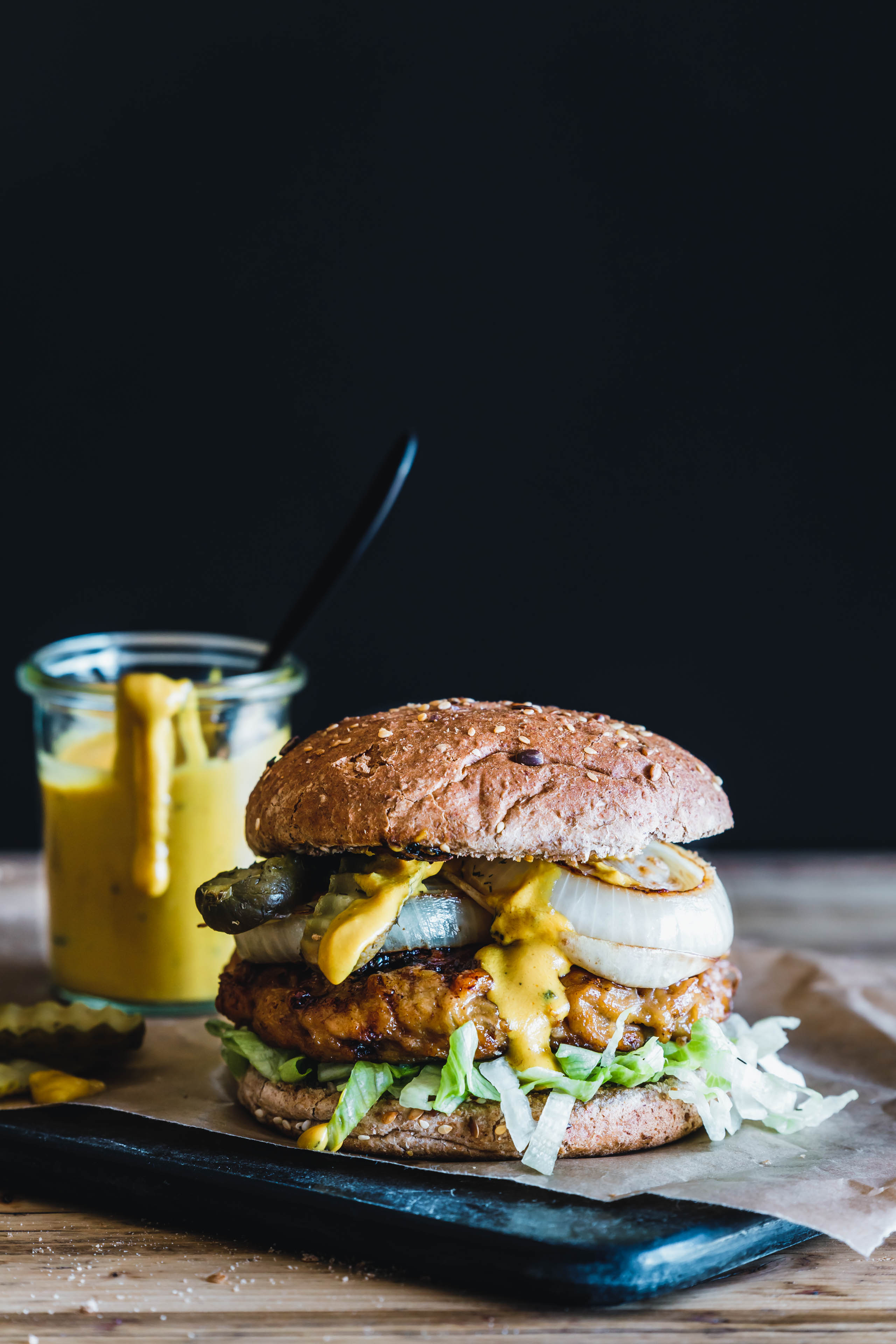 Vegane Seitan-Jackfruit-Burger · Eat this! Vegan Food Blog