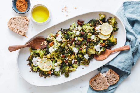 Gerösteter Brokkoli mit grünen Linsen & Ras el Hanout