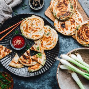 Chinesische Frühlingszwiebel-Pancakes
