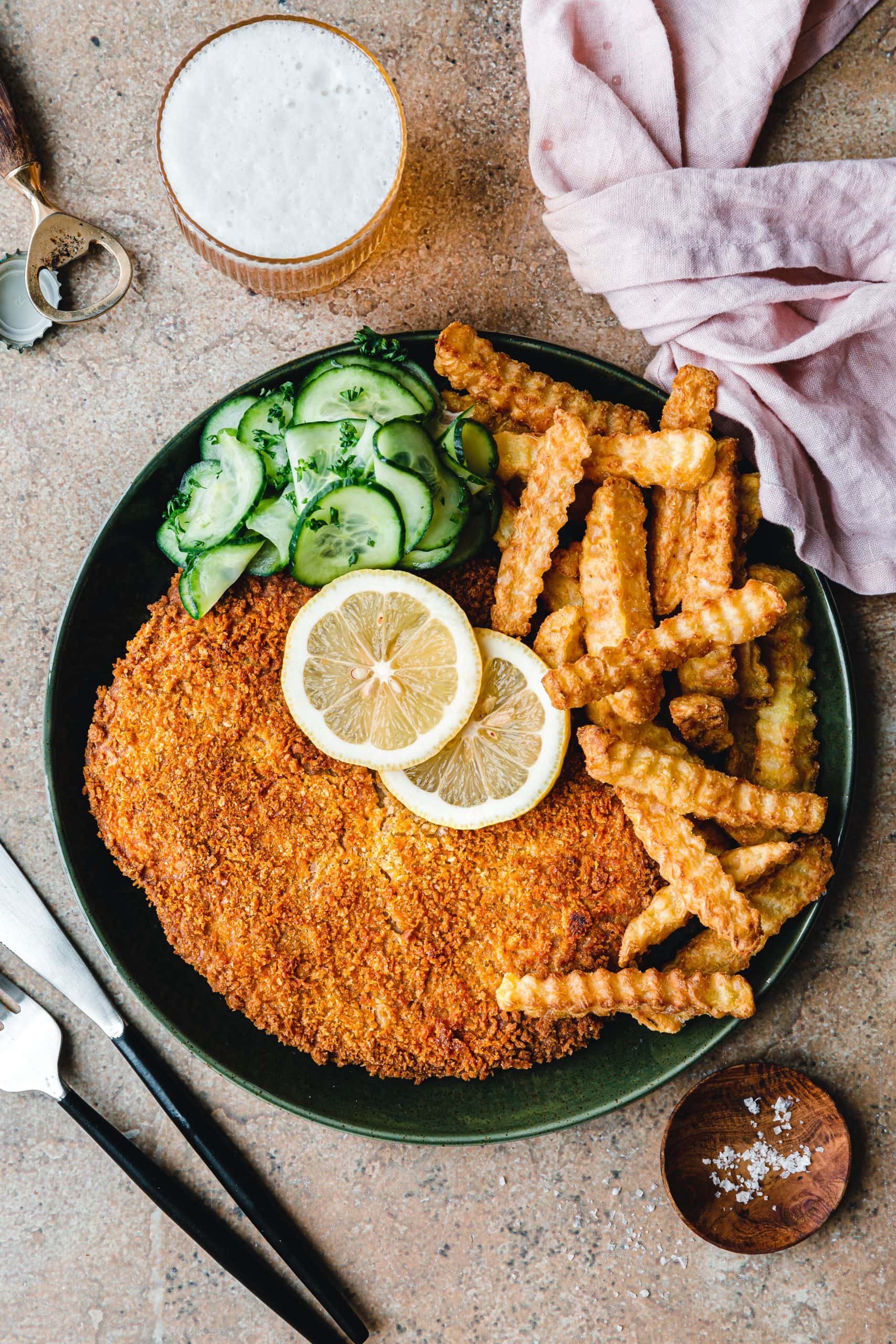 Veganes SeitanSchnitzel Wiener Art · Eat this!