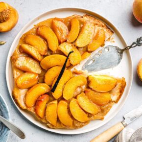 Vegane Pfirsich-Tarte-Tatin