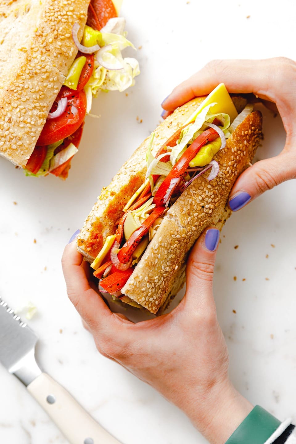 Veganes Sandwich – Hoagie Roll