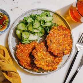 Maispuffer mit Gochujang