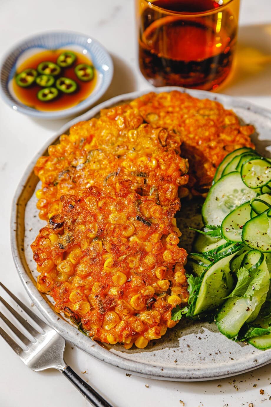 Maispuffer mit Gochujang · Eat this! Maispuffer mit Gochujang · Eat this!