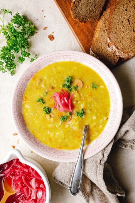 Herzhafte vegane Erbsensuppe · Eat this!
