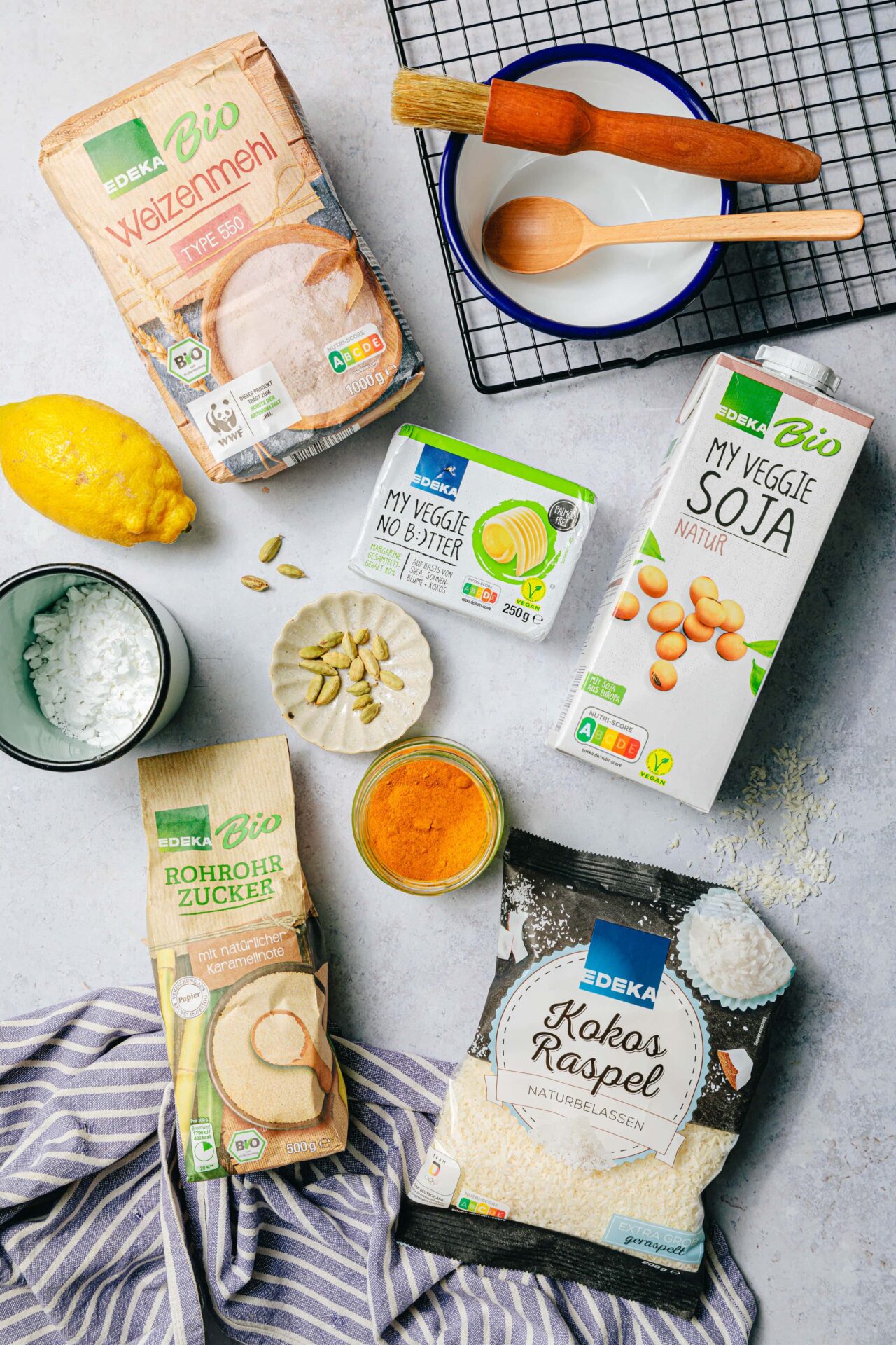 Zutaten für vegane Skolleboller