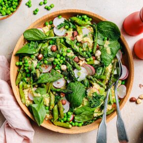 Hirse-Spargelsalat mit Miso-Pfeffer-Dressing