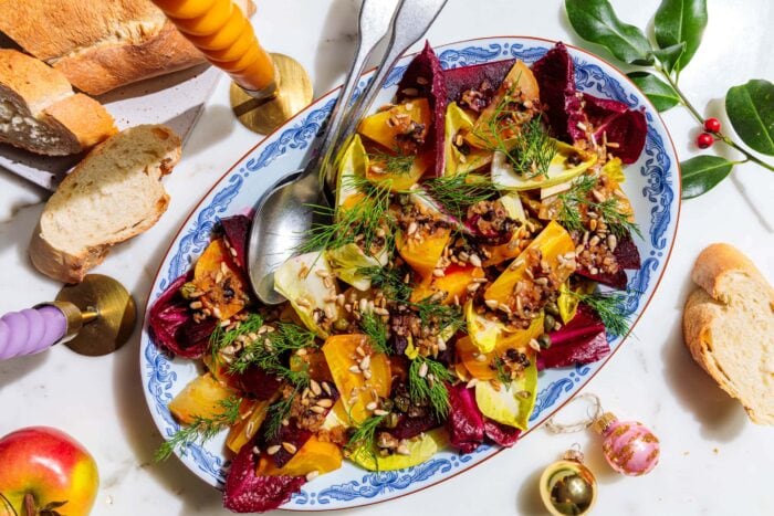 Warmer Bete-Salat mit Schwarze-Bohnen-Vinaigrette