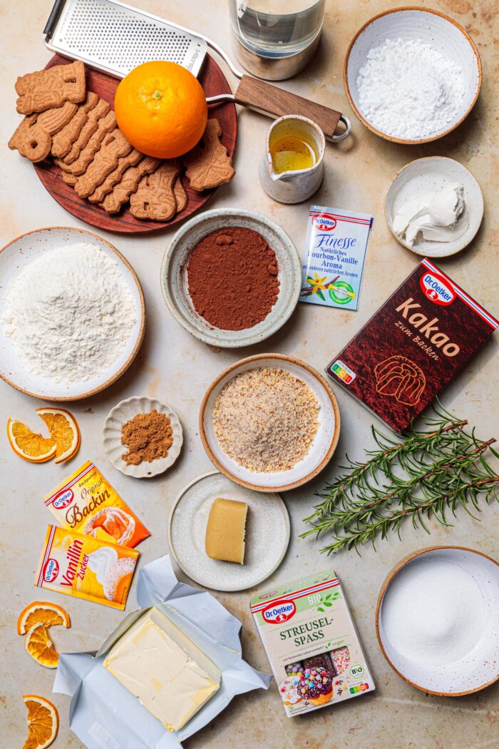 Zutaten für die vegane Lebkuchentorte