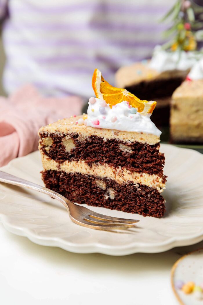 Vegane Lebkuchentorte mit Spekulatius-Buttercreme