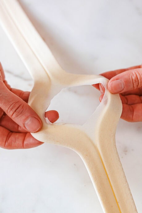 Chinesische, handgezogene Nudeln teilen