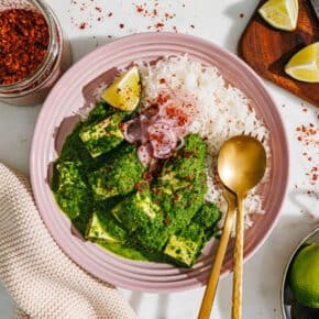 Grünkohl-Saag mit Kokosmilch und Tofu