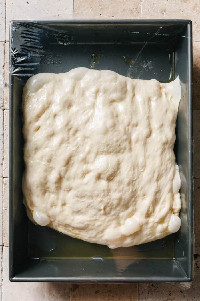 Teigvorbereitung für Focaccia