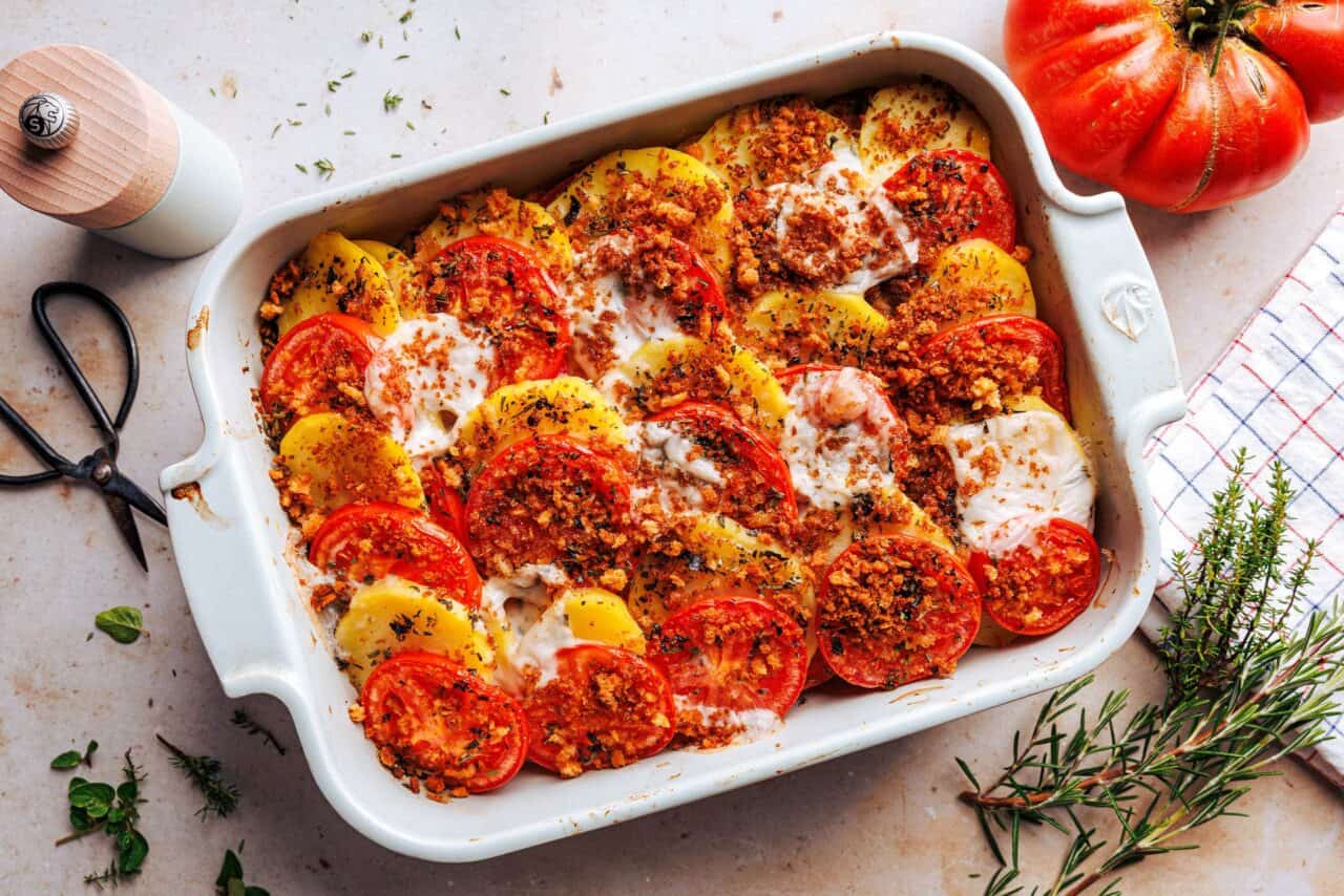 Provenzalisches Kartoffelgratin mit Tomaten