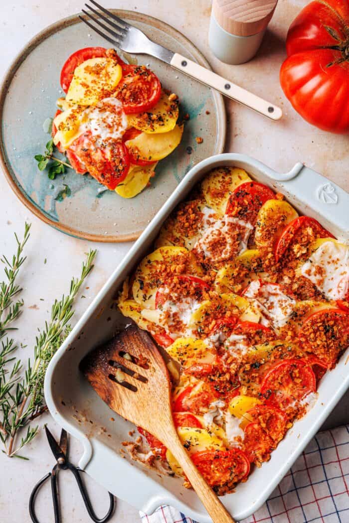 Provenzalisches Kartoffelgratin mit Tomaten