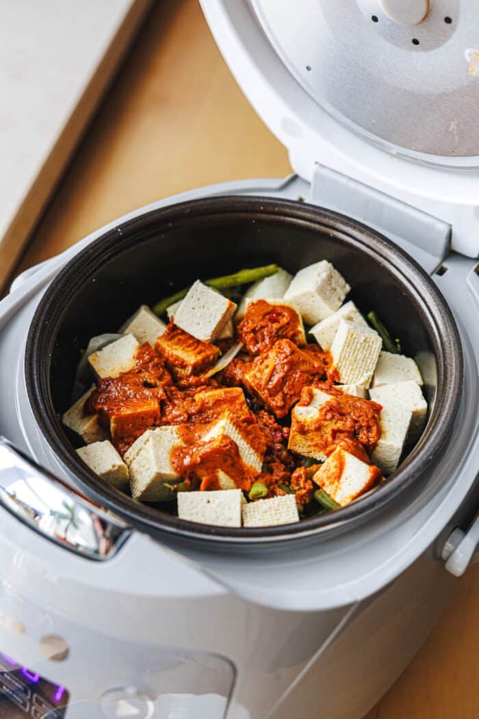 One-Pot-Gericht aus dem Reiskocher