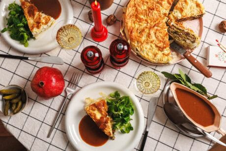 Pilzstrudel mit Maronen & Lauch