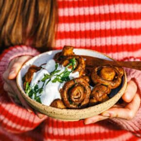 Vegane Champignons wie vom Weihnachtsmarkt