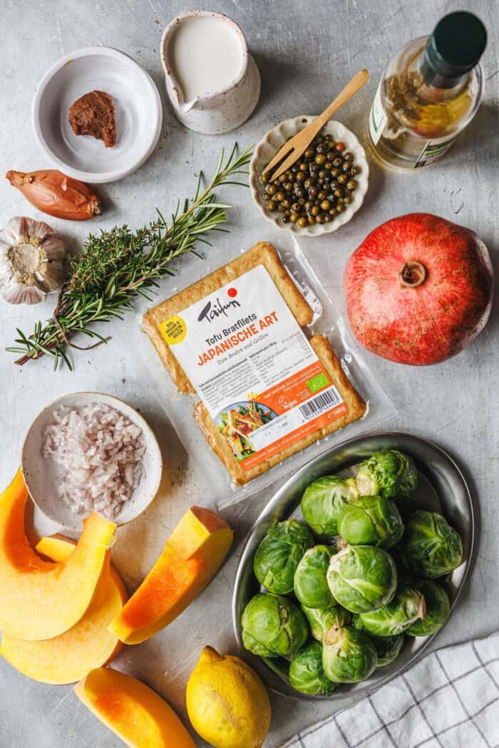 Zutaten für veganes Weihnachtsessen