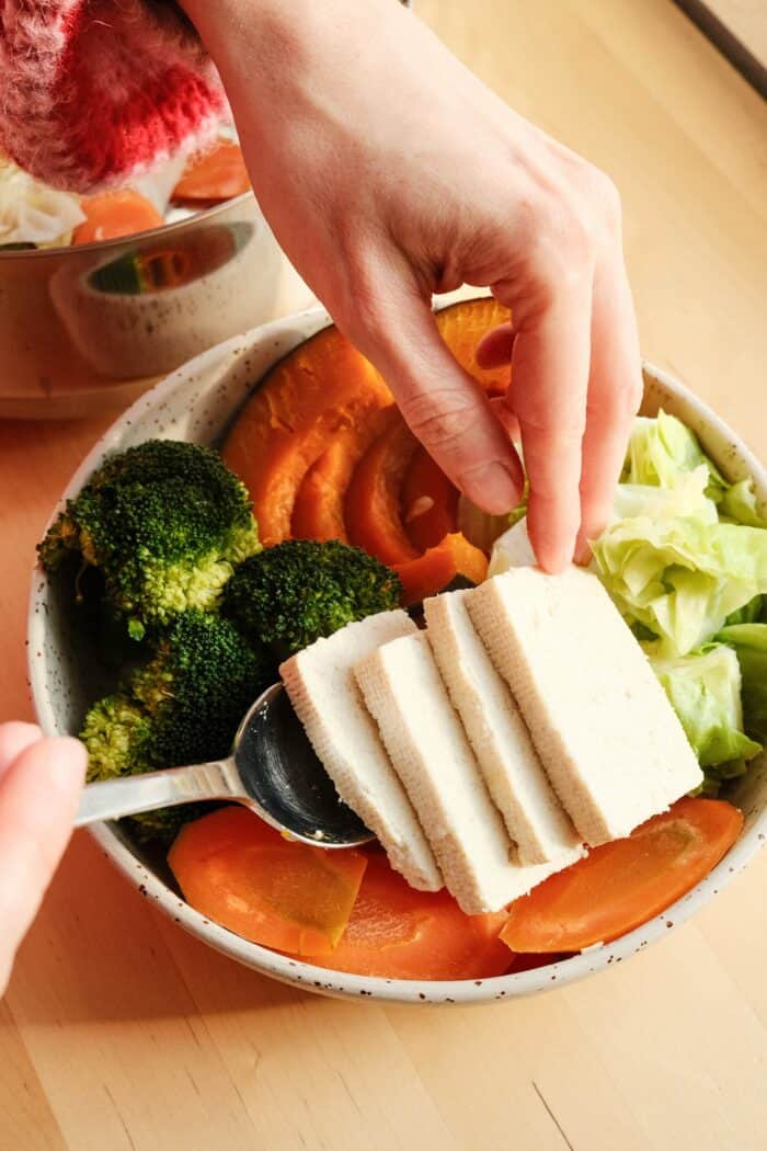 Gemämpfte-Gemüse-Bowl