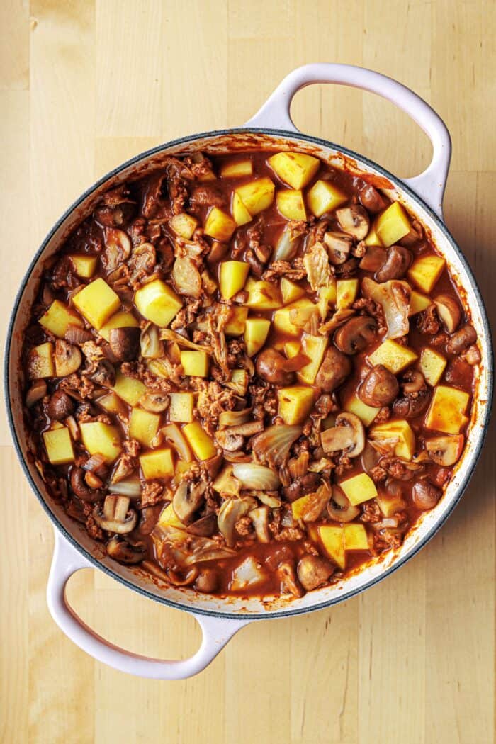 Füllung für vegane One-Pot-Kohlrouladen