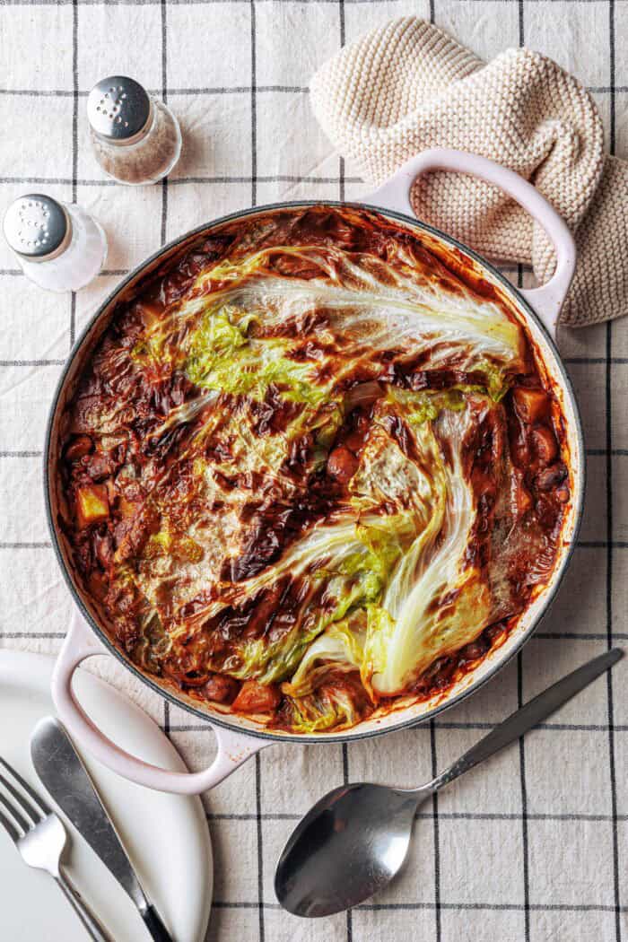 Vegane Lazy Kohlrouladen ohne Rollen