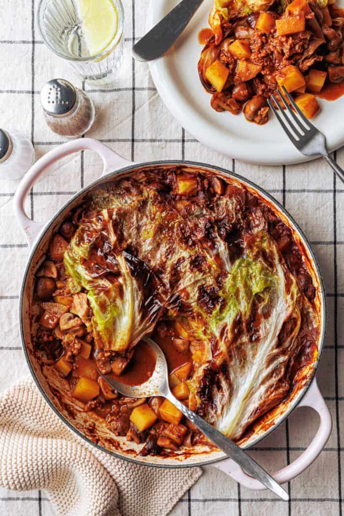 Vegane Lazy Kohlrouladen ohne Rollen