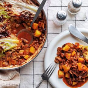 Vegane Lazy Kohlrouladen ohne Rollen